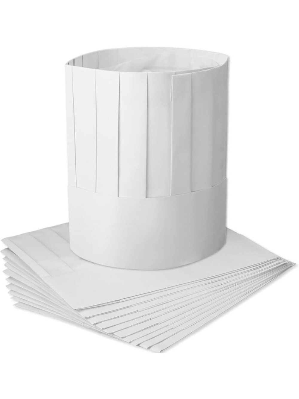 Adjustable 9-Inch Disposable Paper Chef Hats - Perfect for Halloween Baker